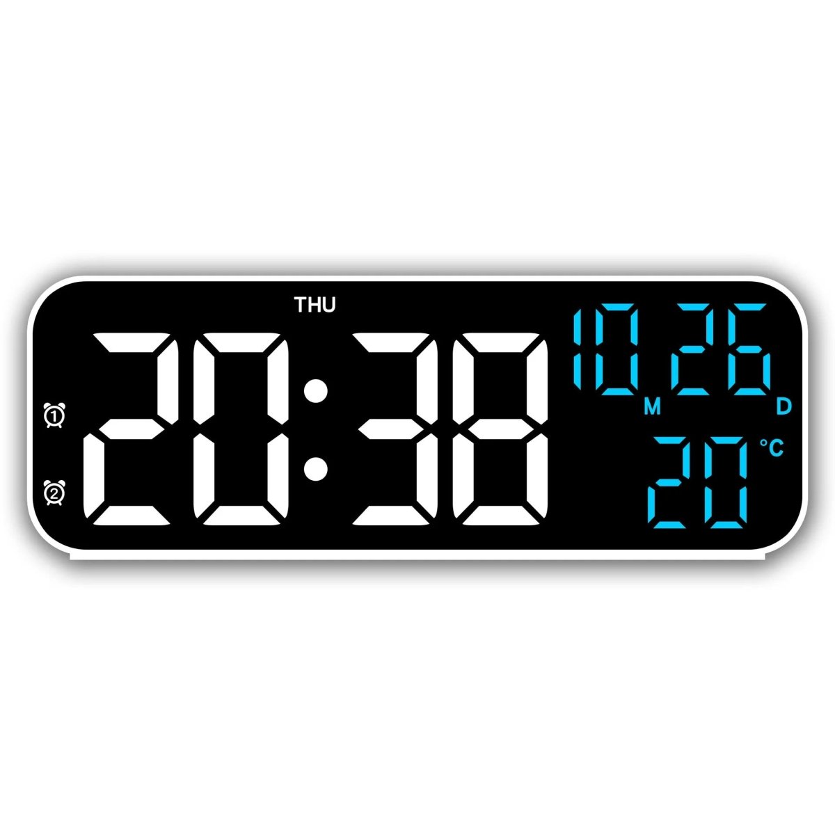 NovaWake Digital LED Alarm Clock With Voice Control And Temp Display For Night Owls