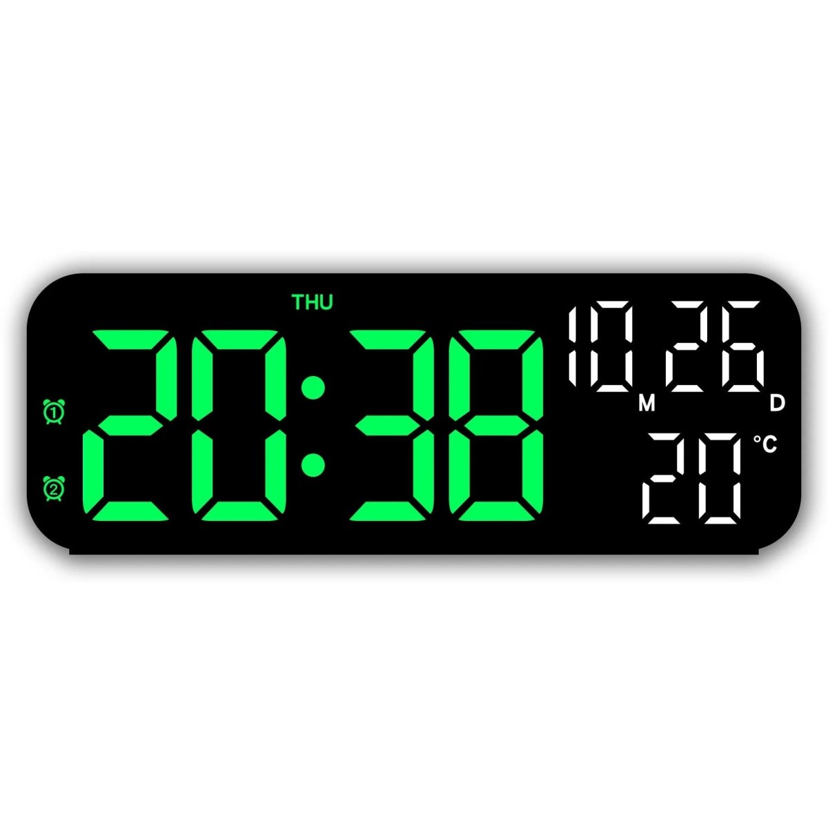 NovaWake Digital LED Alarm Clock With Voice Control And Temp Display For Night Owls
