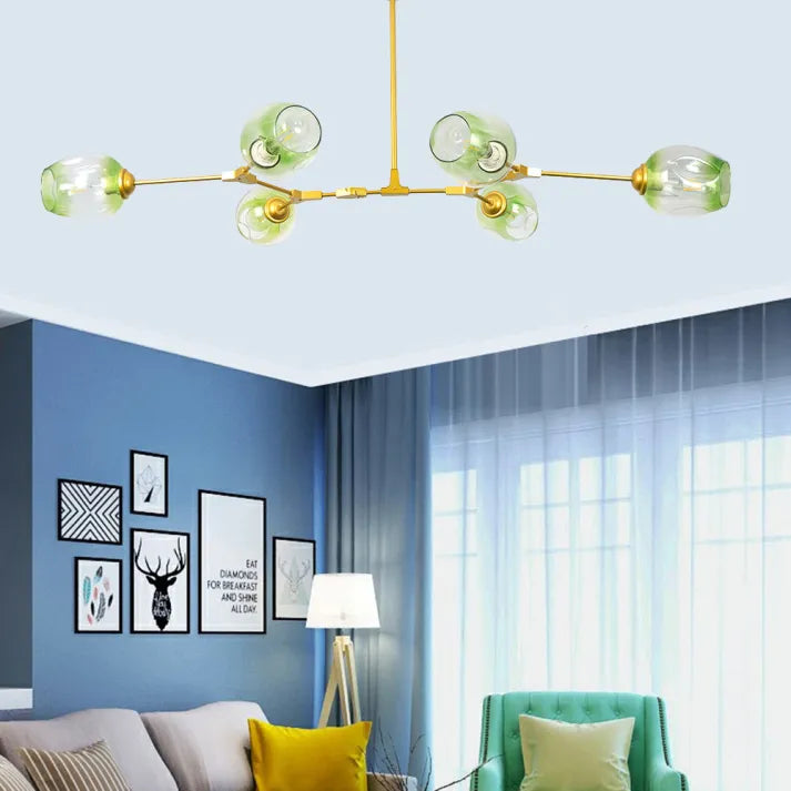 BubbleLight – závěsná lampa Sputnik s skleněnými bublinami