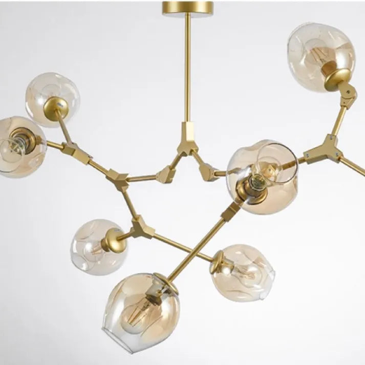 BubbleLight – závěsná lampa Sputnik s skleněnými bublinami