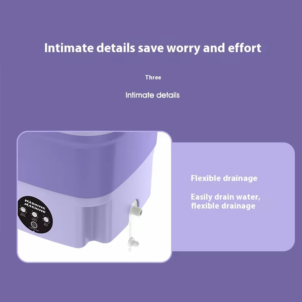 Foldable Portable Washer With Built-In Dryer For Home Use