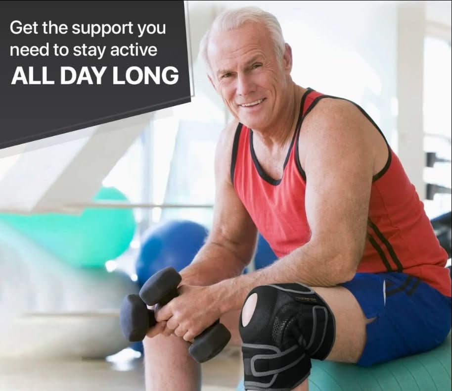 Soporte para rodilla NovaKnee talla extendida ajustable con resorte amortiguador de impacto y comodidad