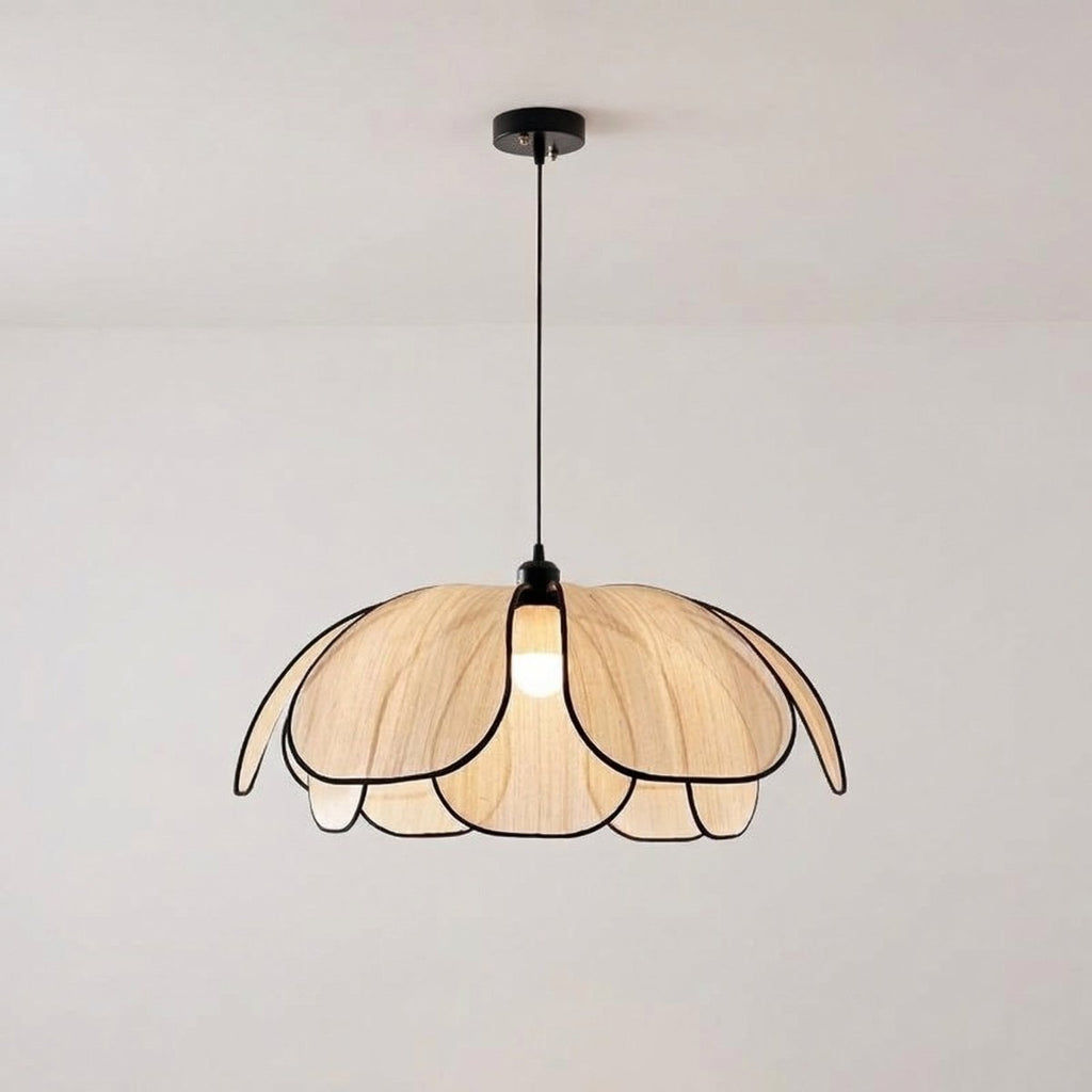 Závěsná lampa s kovovými okvětními lístky ve vintage stylu, 12 palců
