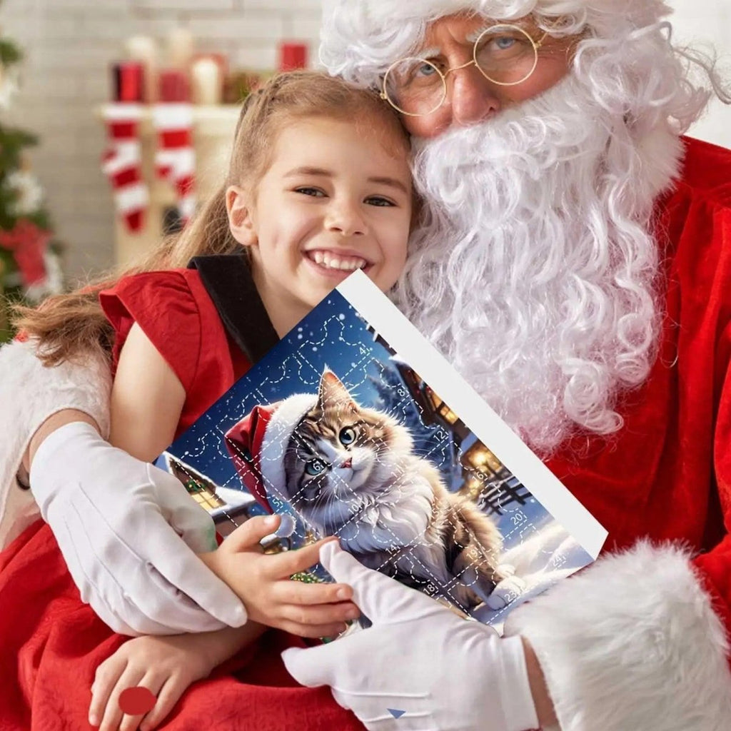 WhiskerWink Vintage Cat Advent Calendar For Cat Lovers At Christmas