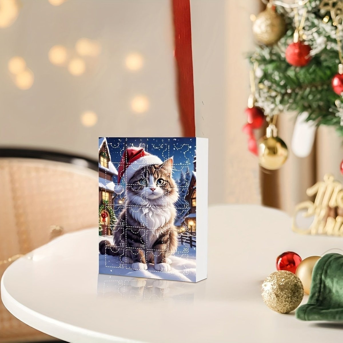WhiskerWink Vintage Cat Advent Calendar For Cat Lovers At Christmas