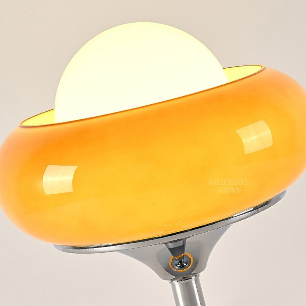 Vintage Glass Table Lamp in Bauhaus Style | Orntli