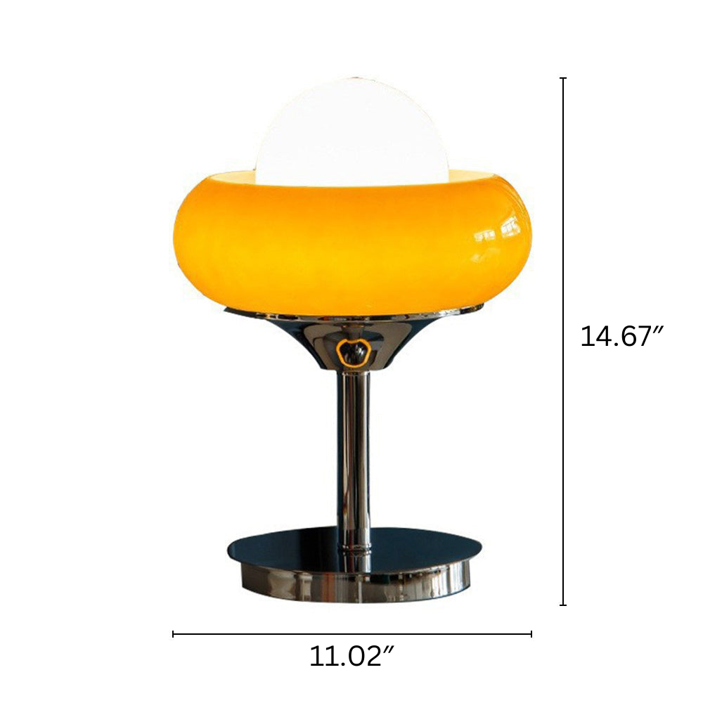 Vintage Glass Table Lamp in Bauhaus Style | Orntli