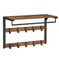 Evercrest Three-In-One Wall Coat Rack With Shelf And Adjustable Hooks For Small Spaces