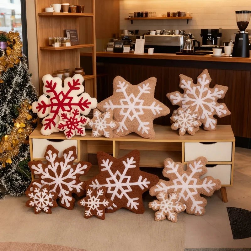 Polštář FrostNest Snowflake pro útulné zimní sváteční domácí dekorace fanoušků