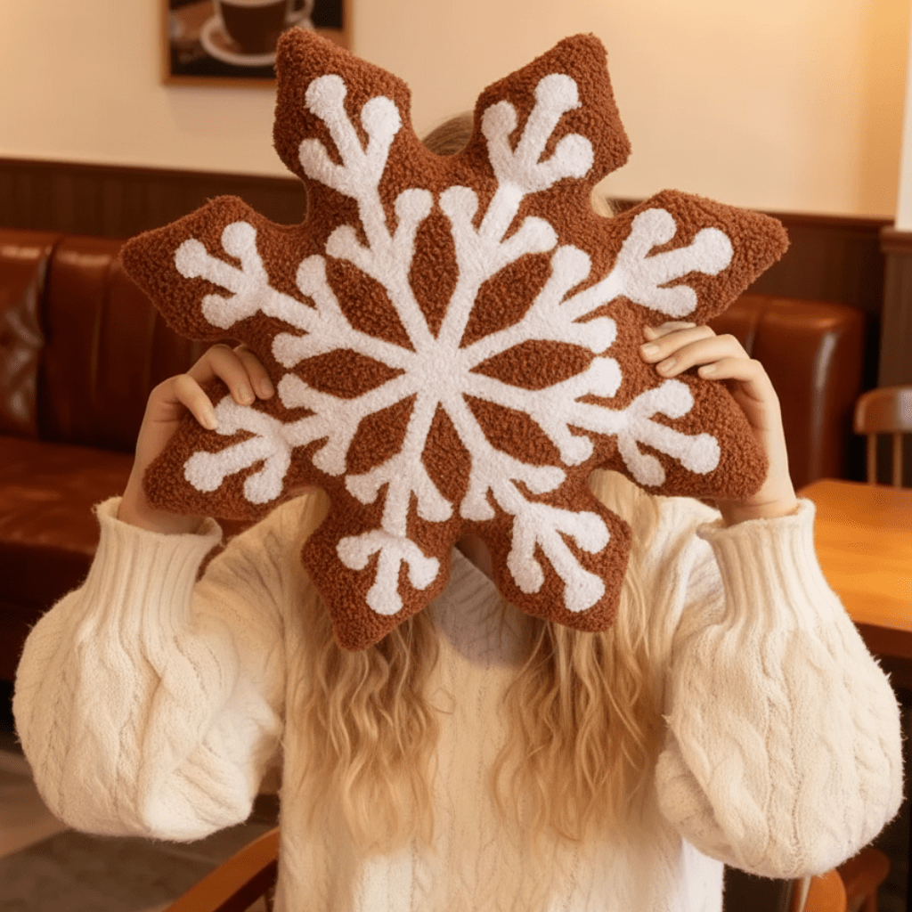 Polštář FrostNest Snowflake pro útulné zimní sváteční domácí dekorace fanoušků