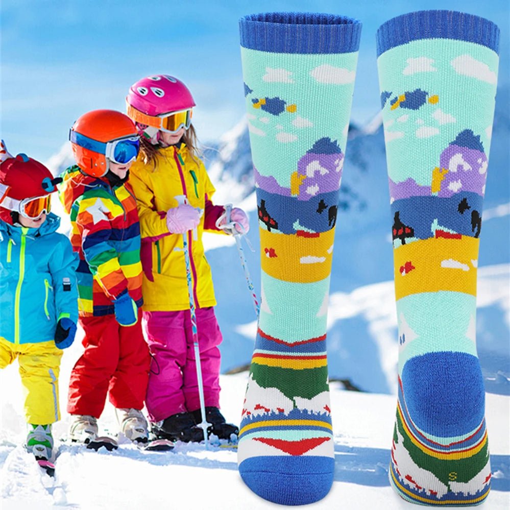 FrostStride Kids Thermal Socks Non Slip Warm Moisture Wicking Comfort