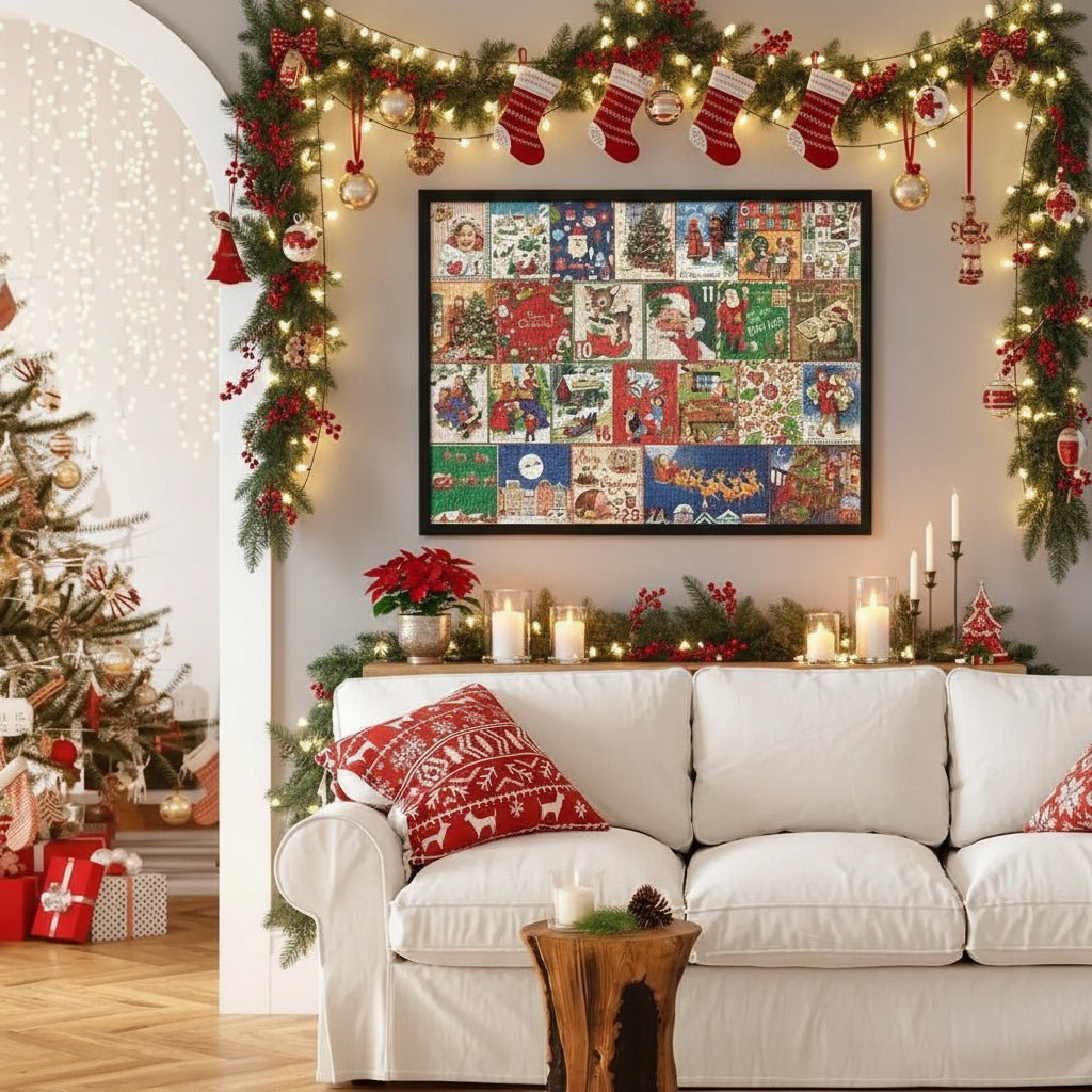 AuroraPlex 1000 Piece Advent Calendar Puzzle For Families Christmas Countdown Fun