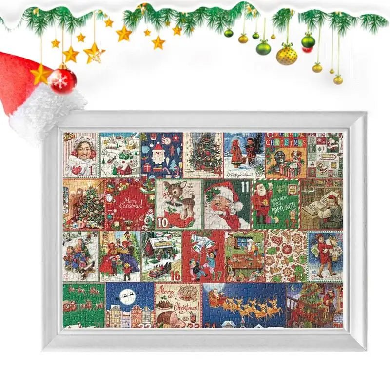 AuroraPlex 1000 Piece Advent Calendar Puzzle For Families Christmas Countdown Fun