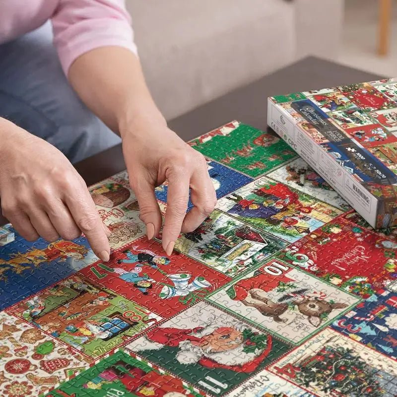 AuroraPlex 1000 Piece Advent Calendar Puzzle For Families Christmas Countdown Fun
