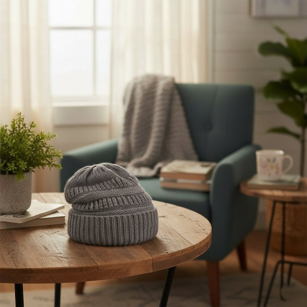 Cappello in lana lavorato a uncinetto da donna CozyWeave, caldo e accogliente, stile casual per l'outdoor invernale