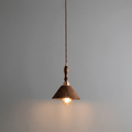 Cone Pendant Lamp In Walnut Wood, Modern Style, 12-Inch