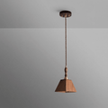 Moderne valnødtræ loftslampe med pyramideform, 12 tommer