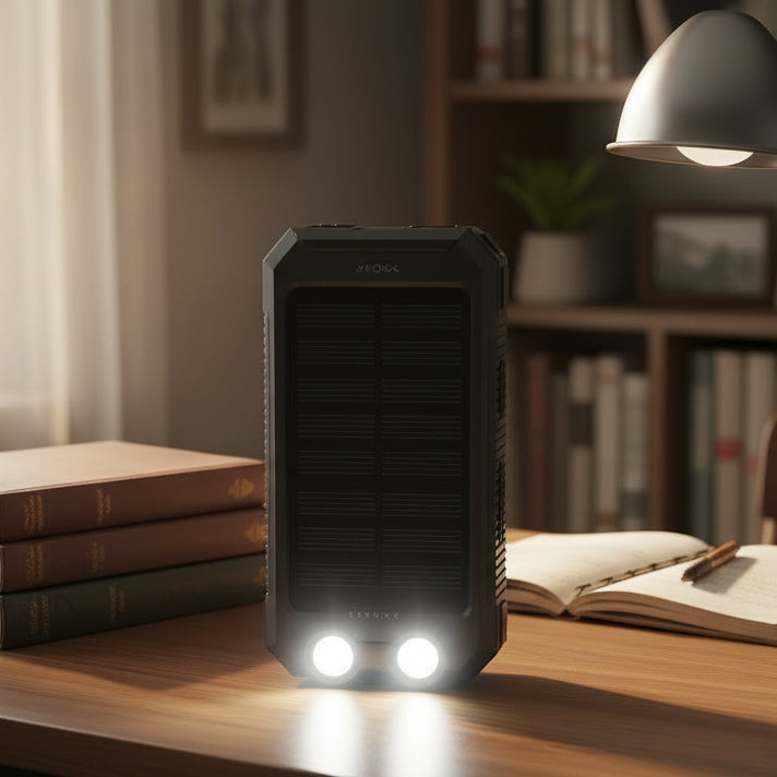 30000mAh TrailSpark Solar Power Bank Waterproof for Outdoor Adventures