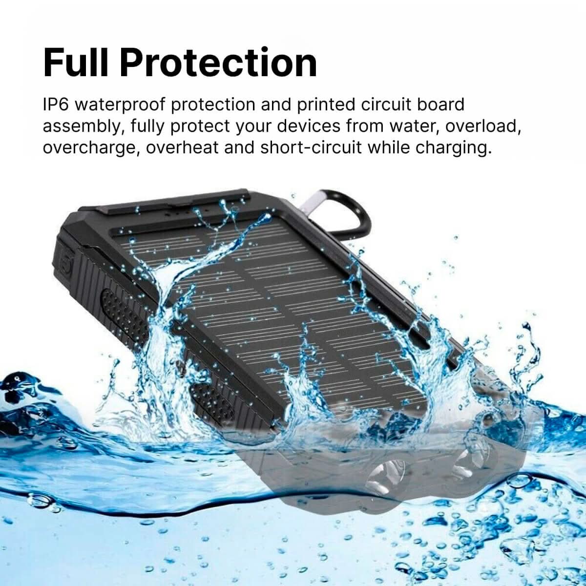 30000mAh TrailSpark Solar Power Bank Waterproof for Outdoor Adventures