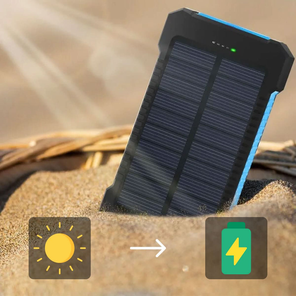 30000mAh TrailSpark Solar Power Bank Waterproof for Outdoor Adventures