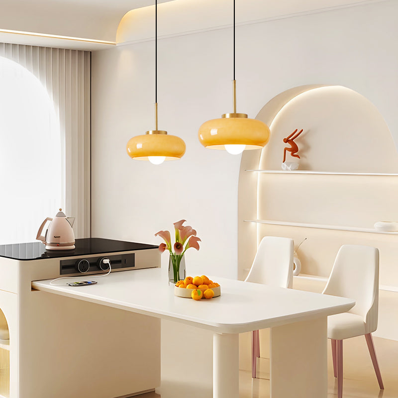 Serenelle Modern Copper And Glass Chandelier | Orntli
