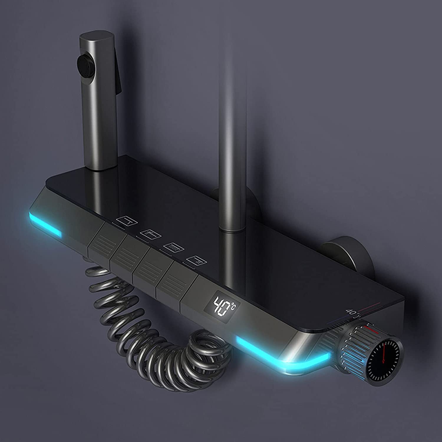 Termostatisk brusesystem med digitalt display