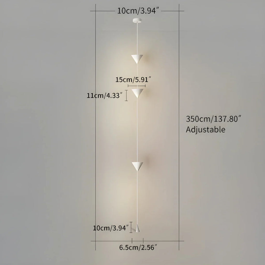 Cone Design Hængende Kabel Gulvlampe - Orntli