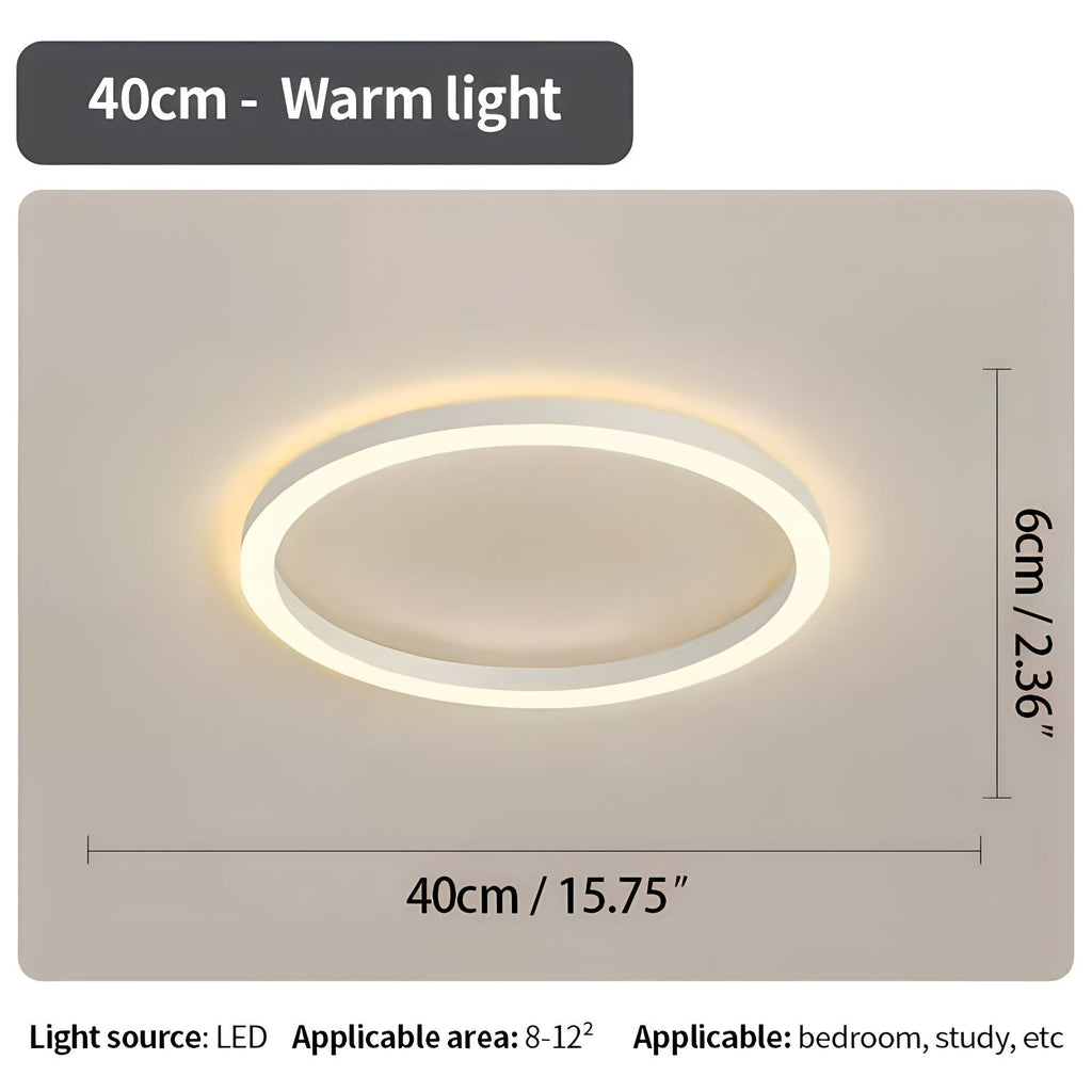 Nordisk cirkulær LED-loftlampe til soveværelse - Orntli