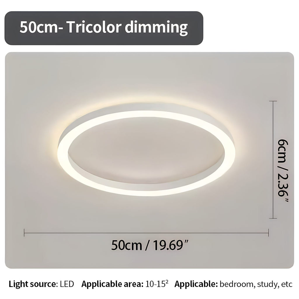 Nordisk cirkulær LED-loftlampe til soveværelse - Orntli