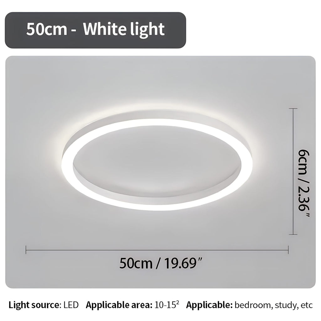 Nordisk cirkulær LED-loftlampe til soveværelse - Orntli
