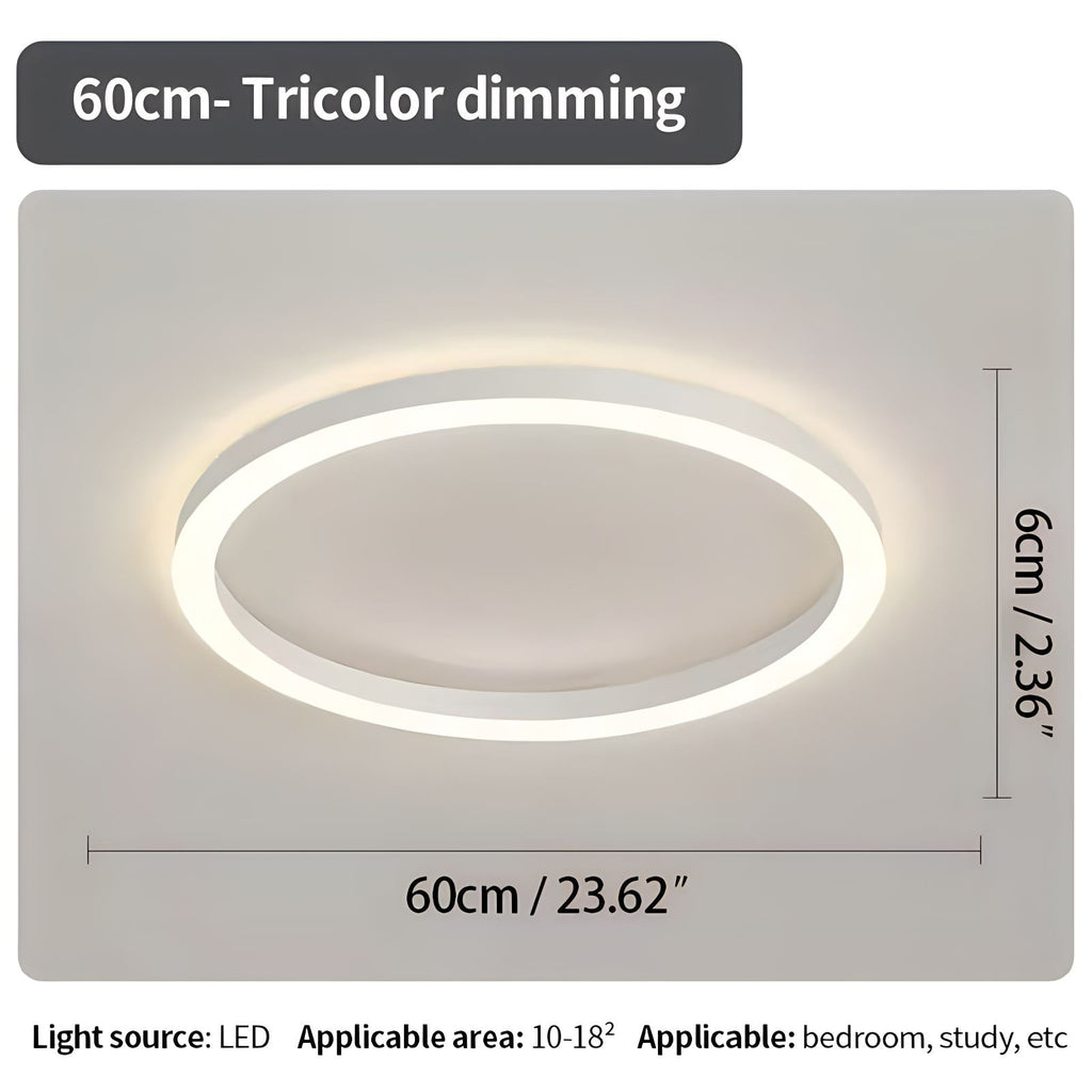 Nordisk cirkulær LED-loftlampe til soveværelse - Orntli