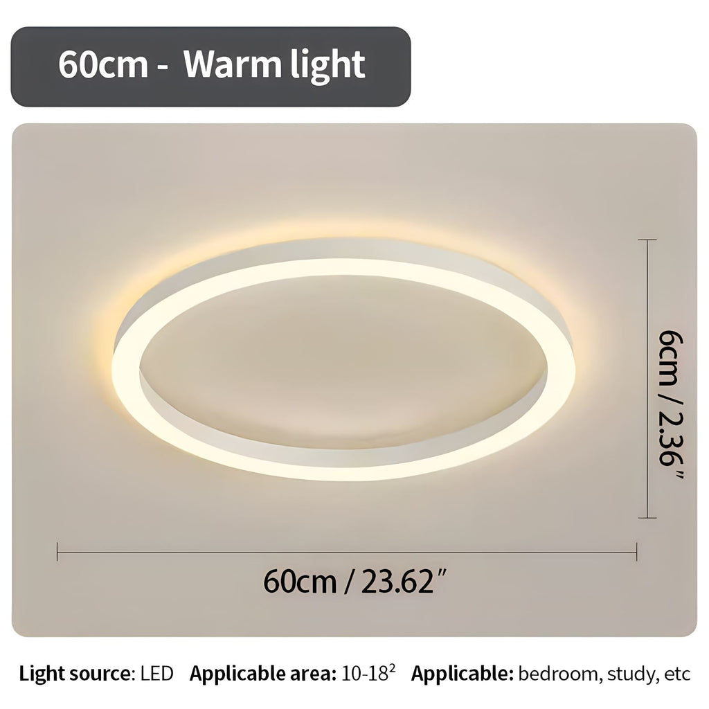 Nordisk cirkulær LED-loftlampe til soveværelse - Orntli