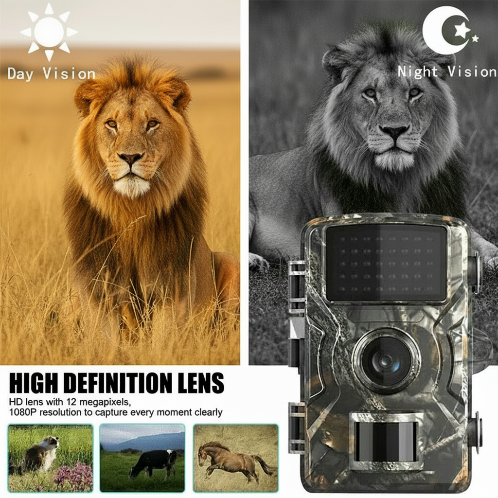 מצלמת שבילים WildWatch 12MP עם וידאו HD 1080P וראיית לילה
