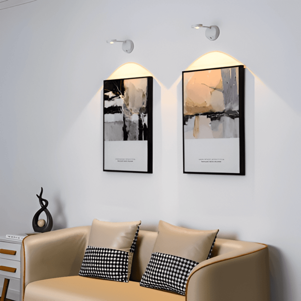 Cordless LED Wall Light With Motion Sensor Minimalist One-Light Design