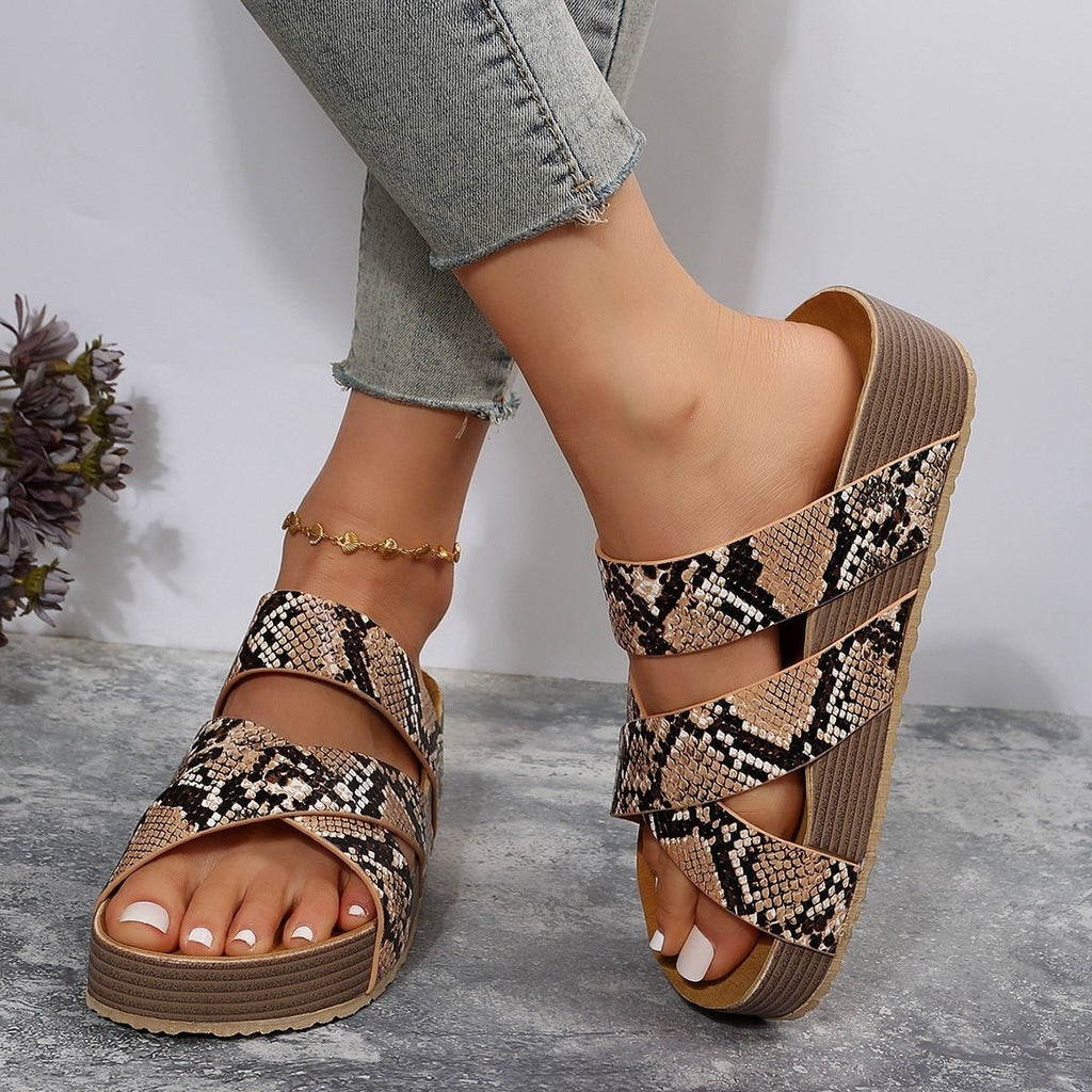 Damen Langlebige Plateausandalen für täglichen Komfort, verschiedene Größen