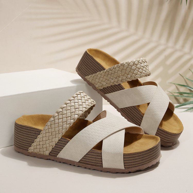 Damen Langlebige Plateausandalen für täglichen Komfort, verschiedene Größen