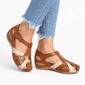 Women's Leather Wedge Sandals With Orthopedic Support And Comfort