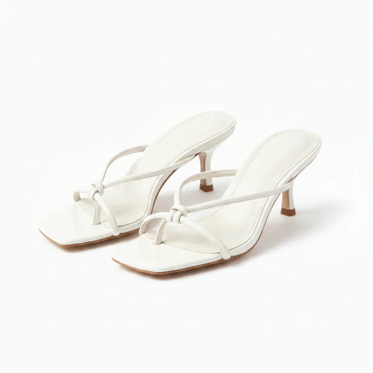Women's Knot Strap Orthopedic Heeled Sandals With Comfortable Fit