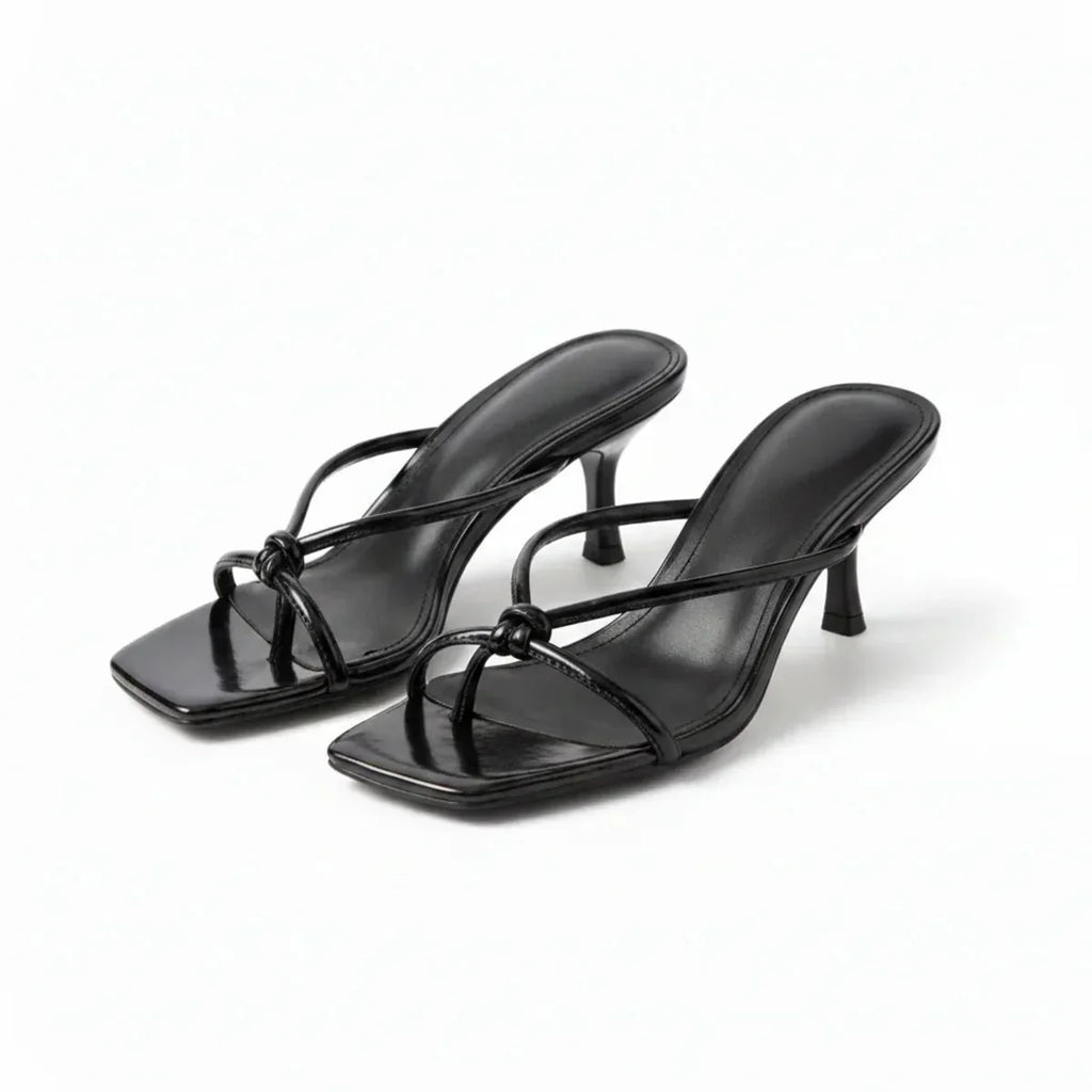 Women's Knot Strap Orthopedic Heeled Sandals With Comfortable Fit