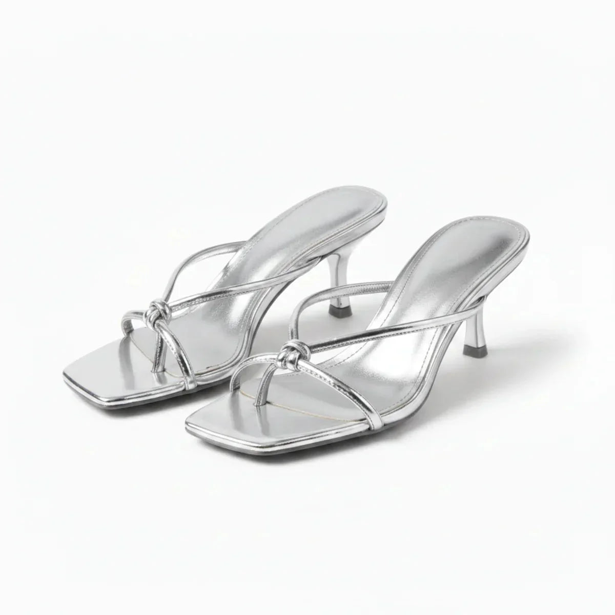 Women's Knot Strap Orthopedic Heeled Sandals With Comfortable Fit