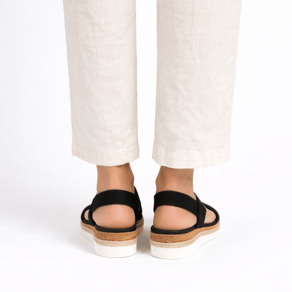 Damen Plateau-Sandalen mit Größenoptionen und verstellbaren Riemen