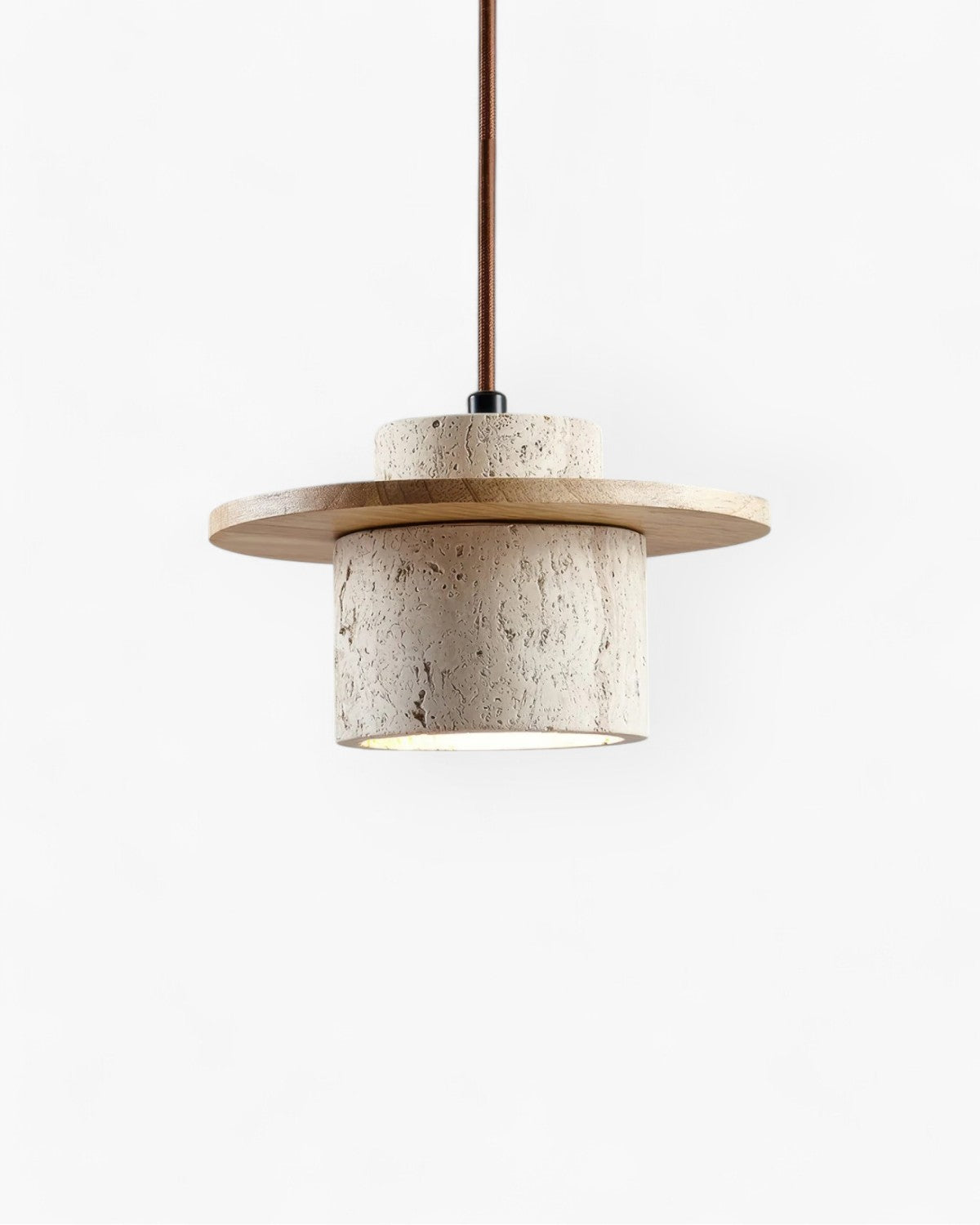 Coren | Travertine Stone Pendant Light With Rustic Glow | Orntli