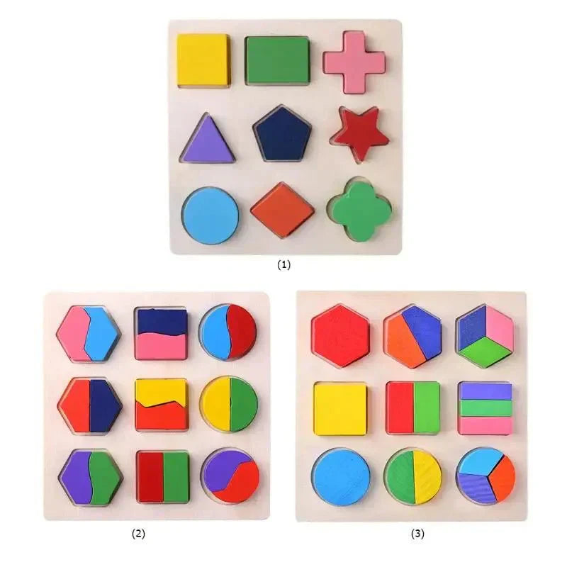 AuroraPath Montessori Holz-Formen-Sortierpuzzle für Vorschulkinder zur Förderung der Koordination