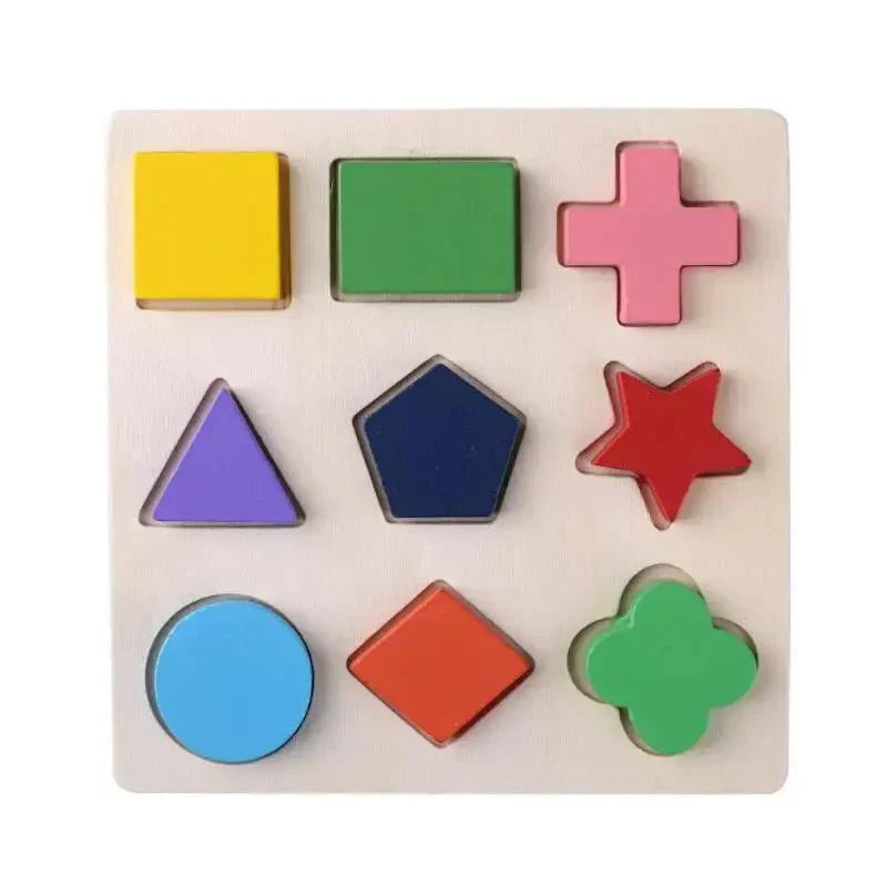 AuroraPath Montessori Holz-Formen-Sortierpuzzle für Vorschulkinder zur Förderung der Koordination
