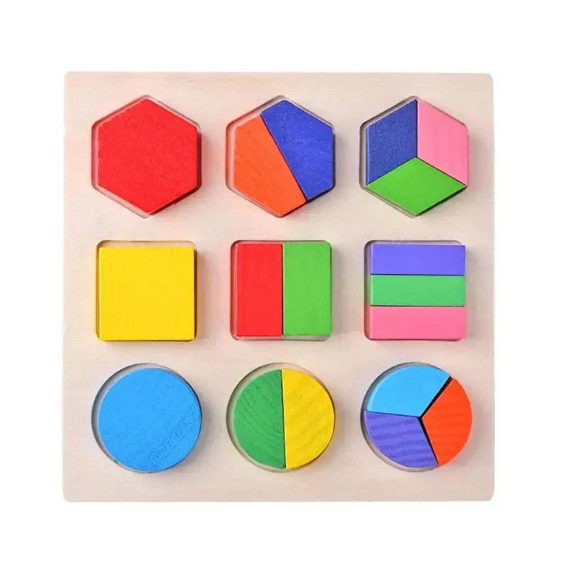 AuroraPath Montessori Holz-Formen-Sortierpuzzle für Vorschulkinder zur Förderung der Koordination