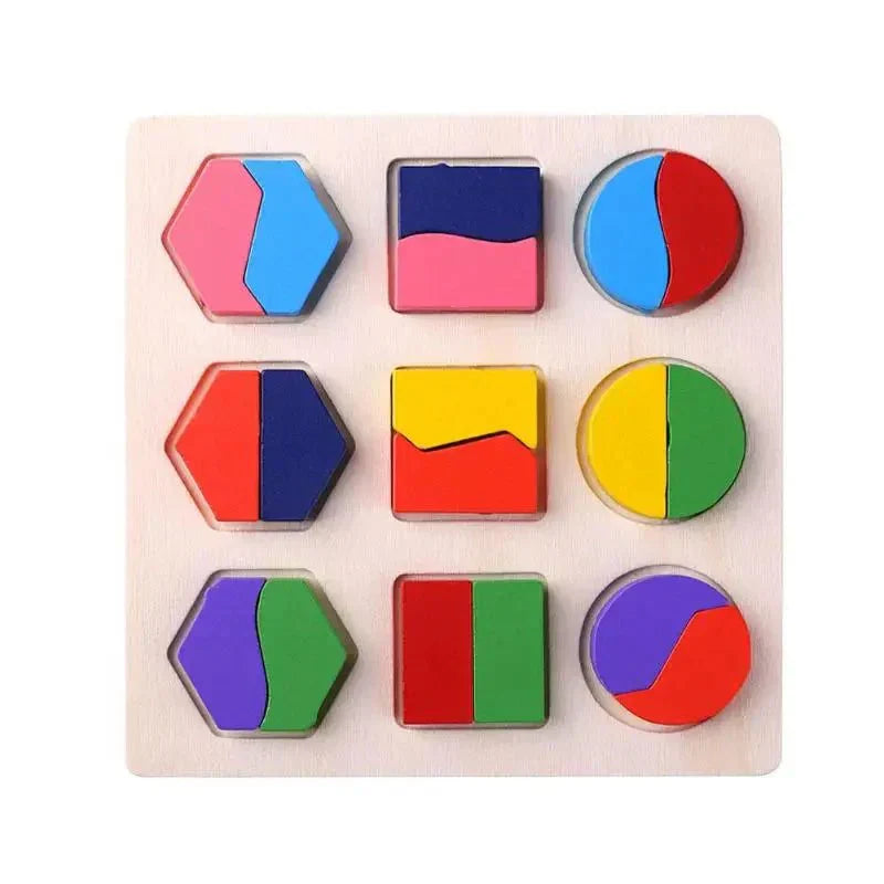 AuroraPath Montessori Holz-Formen-Sortierpuzzle für Vorschulkinder zur Förderung der Koordination