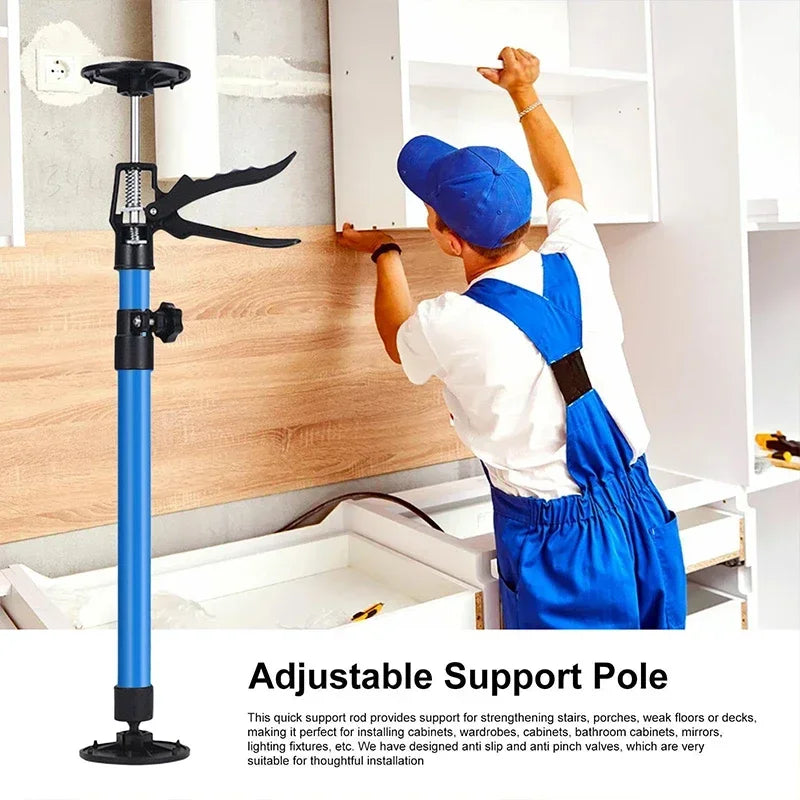 1/2 stk. Skabssupportstang i stål, teleskopisk justerbar skabsjekk til montering af skabe, understøtter op til 66 lbs pr. stang