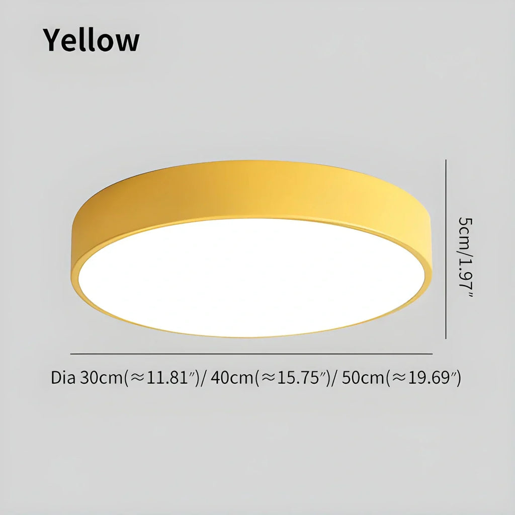 LED minimalistisk cirkulært macaron loftlys - Orntli