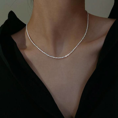 Astral Light Halskette Set 925 Silber Zarte Minimalistische Lagen-Schmuck für Damen