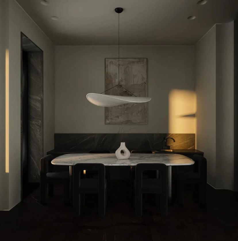 Lustre suspendu SoraHaze en lumière apaisante Japandi